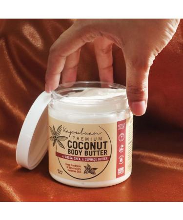 Coconut Body Butter for Dry Skin | Nourishing Body Cream with Raw Coconut Oil Cocoa Butter & Shea Butter | Whipped Moisturizer for Women - Buy Online on GoSupps.com