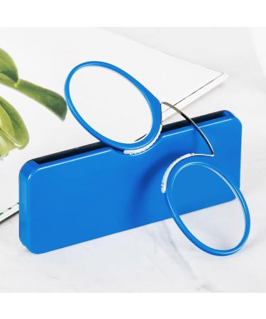 Kokobin Unisex Mini Nose Clip Reading Glasses - Compact +2.0 - Slide-Resistant Light Blue Reading Aid for All Ages - International Shipping Available - Buy Online on GoSupps.com