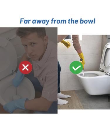Effective Pumice Stone Toilet Bowl Cleaner Set - Long Handle Bathroom Brush & Hard Water Stain Remover - Includes 1 Wand 7 Pumice Stones & Wall Sticker - Buy Online on GoSupps.com