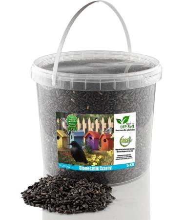 5kg Black Sunflower Seeds Wild Bird Food Sunflowers in Bucket (5kg) - Buy Online on GoSupps.com