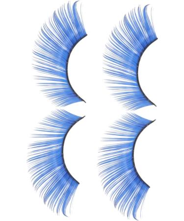 ABOOFAN 4 Pairs Blue Long Eyelashes Girls Clothing Girl Clothes Adult Costumes Nature Fluffy Long Lashes Cosmetic Eyelashes Halloween False Eyelashes Blue Eyelashes Makeup Christmas 3d - Buy Online on GoSupps.com