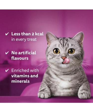 WHISKAS DentaBites Cat Dental Treats for Oral Care Reduce Build up and Help Control Tartar with Delicious Chicken 8 x 50 g - Pack May Vary Chicken 50 g (Pack of 8) - Buy Online on GoSupps.com