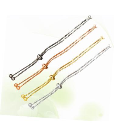 VILLCASE 12 Pcs Slider Chain Bracelet Bead Chain Adjustable Bracelet Craft Pulling Bead Bracelets Silver Bangles Hand Chain Zipper Slider Silver Bangle Bracelets Preserve Color Ball - Buy Online on GoSupps.com