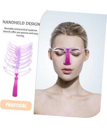 TOVINANNA 3pcs Set Three-dimensional Eyebrow Card Makeup Stamp Kit Impression Four Generations Plastic Make up mediumx3pcs Violetx3pcs - Buy Online on GoSupps.com
