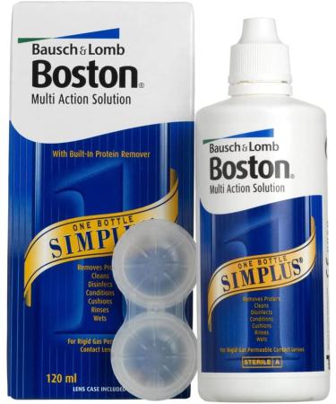 Boston Simplus Multi-Action Solution 120mL - All-in-One Contact Lens Care - Buy Online on GoSupps.com