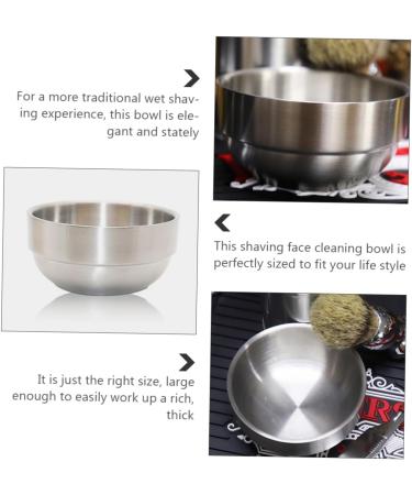 Frcolor Foam Dishwasher Mixing Bowl - Perfect Shaving Soap Container & Toning Shell - 9x9x4.9cm Silver | Ideal for Shaving Cream & Tools - Buy Online on GoSupps.com