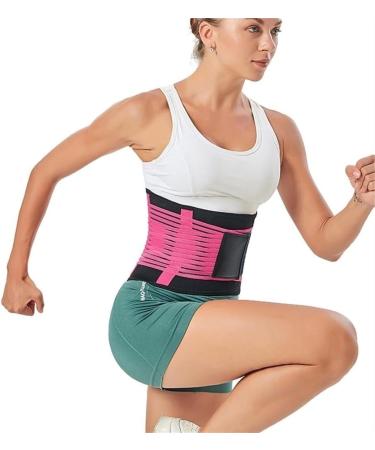Back Support Back Brace Lumbar Support Lower Back Support Brace Breathable Lumbar Decompression Belt Waist Back Posture Back Support Belt(Pink X-Large) X-Large Pink - Buy Online on GoSupps.com