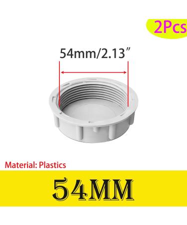 Qrity 2-Pack Kitchen Sink Drain Pipe Locking Cap - 54mm Inner Thread for Secure Sealing & Leak Prevention - Gray - Buy Online on GoSupps.com