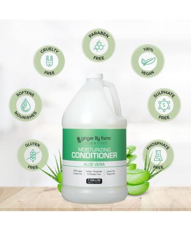 Ginger Lily Farms Club & Fitness Moisturizing Conditioner 1 Gallon - Vegan & Cruelty-Free - Aloe Vera Scent - White - 128 Fl Oz - Buy Online on GoSupps.com
