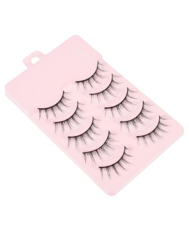 POPETPOP Magnetic False Eyelashes 5 Pairs Eyelash Make up 5d Extend Fiber Natural False Lashes