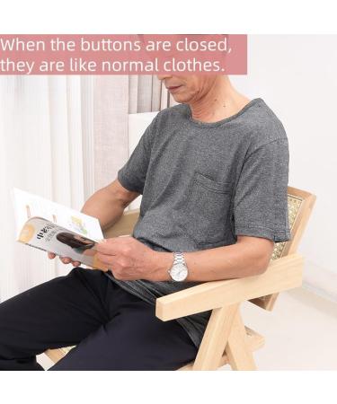 Shoulder Recovery Shirt | Post-Operative & Dialysis Clothing | Tearaway Design for Elderly & Rehab Patients - XX-Large Grey - Buy Online on GoSupps.com