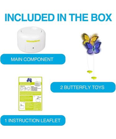 All For Paws Interactive Motion-Activated Cat Butterfly Toy - Flutter Bug Teaser Toy with Rotating & Flashing Butterflies - Buy Online on GoSupps.com