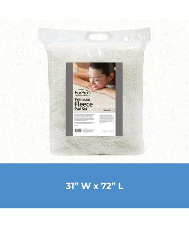 ForPro Premium Fleece Massage Pad Set - Natural, Extra Soft, Hypoallergenic - 31 W x 72 L - Ideal for Massage Tables - Includes Pad and Face Rest Cover - Buy Online on GoSupps.com