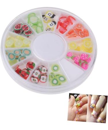 Mipcase Nail Beauty Accessories 12 manicure drill disc nail art decor Soft pottery accessories polymer clay DIY decoration for nail manicure tool boxed Manicure tools nail art tools fruit - Buy Online on GoSupps.com