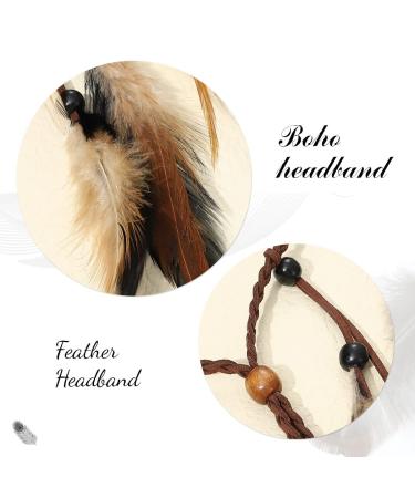 Runmi Boho Feather Headband with Long Tassels - Adjustable Festival Hair Accessories for Women & Girls - International Shipping Available - Buy Online on GoSupps.com