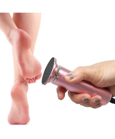 Speed Adjustable Electric Foot File Hard Skin Remover with 60pcs Sandpaper Disks - Professional Pedicure Callus Remover (Pink) - Buy Online on GoSupps.com