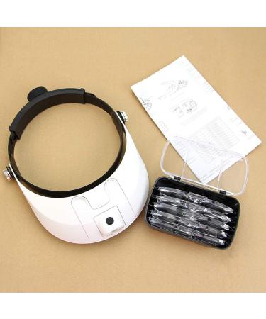 LED Lamp Light Headband Headset Head Jeweler Magnifier Magnifying Glass Loupe Small Gift - Buy Online on GoSupps.com