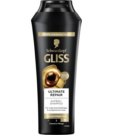 Gliss Kur Gliss Ultimate Repair Shampoo (250 ml) shampoo for very damaged hair keratin shampoo repairs hair damage and replenishes keratin levels