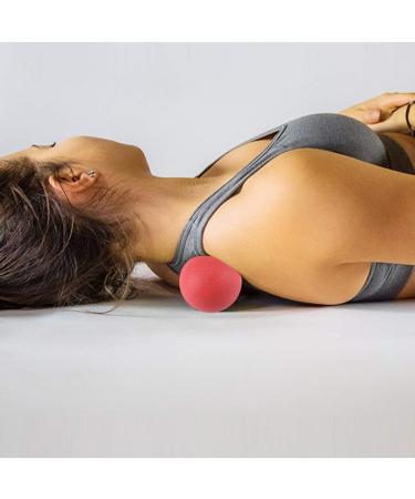 2-in-1 Yoga Ball & Massage Ball - Self-Massage & Relaxation | Medium Red | International Shipping - Buy Online on GoSupps.com