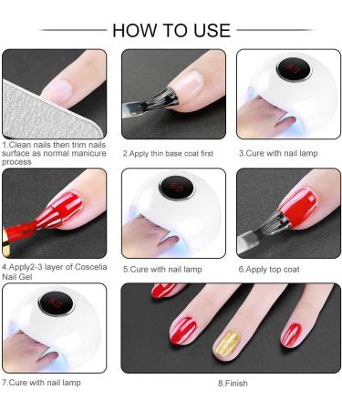 40pcs Gel Nail Polish Set Christmas 38pcs Gel Polish with Base and Top Coat Fall Winter Colors Pink Red Nude Glitter Gel Polish Soak Off U V LED Gel Polish Nail Art Manicure Starter Kit Gifts for Women Kit-1 - Buy Online on GoSupps.com