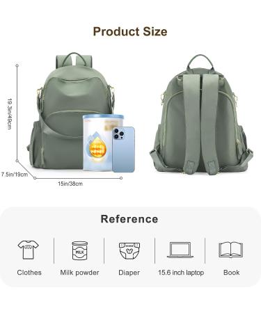 Weflier Wrap Bag Backpack | Big Waterproof Multifunction Diaper Bag with Stroller Belt - Perfect for Moms & Dads - Size A - Green - Buy Online on GoSupps.com