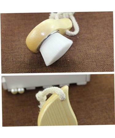 Soft Bristle Face Cleansing Facial Cleanser Brush with Wood Handle Cleansing Soft Bristle Face Care Clean Tool for Women Men - Buy Online on GoSupps.com