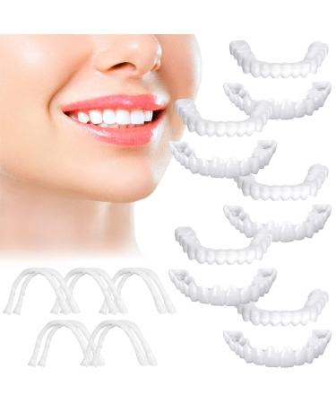 Fake Teeth  6 PCS Dentures Teeth for Women and Men  Dental Veneers for Temporary Teeth Restoration  Nature and Comfortable  Protect Your Teeth and Regain Confident Smile  Natural Shade