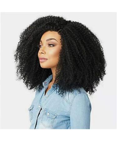 Lace Front Wig - 16 Real Human Hair Brazilian Black Curly Wig 150% Density High-Temperature Resistant for Women - Buy Online on GoSupps.com