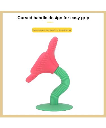 Baby Teething Toy - Silicone Flower Shape Chew Toy & Pacifier for 0-6 Months - Washable Peony Red - Buy Online on GoSupps.com