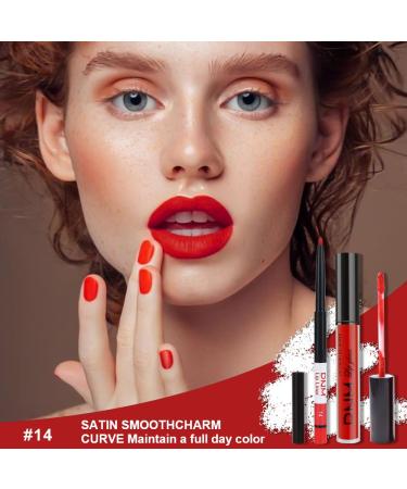 HAOYA Matte Ruby Red Lip Liner & Lipstick Set | Long-Lasting & Waterproof | 24H Matte Liquid Lipstick | Kit for Bold Lips - Buy Online on GoSupps.com