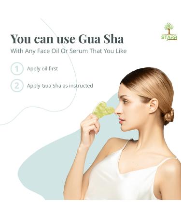 STARR-GIA Certified 100% Xiuyan Jade Gua Sha Massage Tool | Facial Massager for Puffiness | Promotes Blood Flow | Face Sculpting and Trigger Point Acupuncture - Buy Online on GoSupps.com
