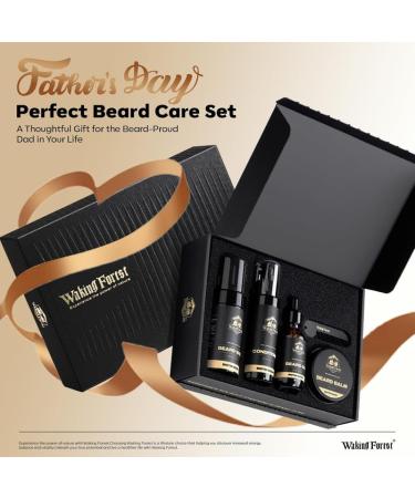 Luxury Waking Forest Beard Growth Kit | Essential Beard Care for Men - Oil Wash Balm & Comb for Patchy Beards | Perfect Gift for Dad & Husband - Buy Online on GoSupps.com