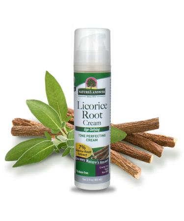 Nature's Answer Licorice Root Cream Skin Tone Perfecting Moisturizer with 7% Licorice Shea Butter Age-Defying Face & Hand Cream 1.7 oz Alcohol & Paraben Free