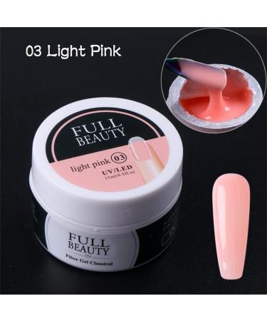 15ml Clear Builder Nail Gel | Long-Lasting Nail Extension Gel for Salon Technicians and DIY Design in Light Pink - Buy Online on GoSupps.com