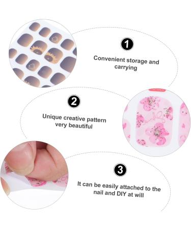 minkissy 4 Sheets Toe Nail Stickers Full Nail Decals French Stickers Toe Nail Decoration Nails Stickers French Manicure Stickers Toe Nail Decals Nail Polish Child Fake Nail Stickers - Buy Online on GoSupps.com