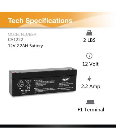 Casil 12V 2.2Ah Replacement Battery for EXP1233 | International Shipping Available - Buy Online on GoSupps.com