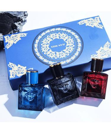 Love God Perfume Set Men's Perfume Gift Box Men's Perfume Oceanic Tones Perfume Fresh Light Natural Perfume 3X30ML Total 90ML (3 Liquid Volume Ounces) - Buy Online on GoSupps.com