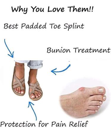 Yytcsjz Womens Comfy Platform Sandals with Bunion Correction & Arch Support - Light Brown, 23cm - Buy Online on GoSupps.com