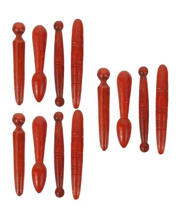 Minkissy 12 pieces of acupuncture rod depth tissue massage tool foot massager relaxation tools para masajes reductores de Madera facial scooter facial massage device facial tools