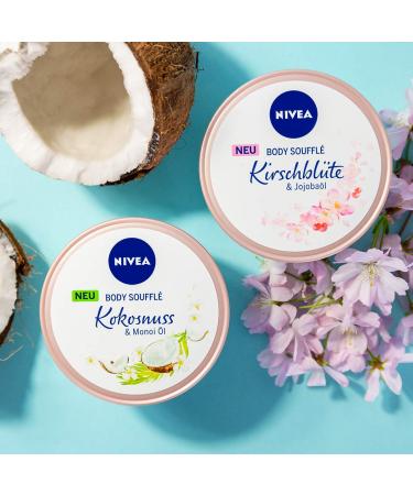 Nivea Body Souffl Kokosnuss & Monoi Oil (200 ml) - 24h Moisture Lotion for Dry Skin (Pack of 2) - Nourishing Body Care - Buy Online on GoSupps.com
