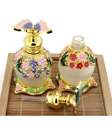 Beaupretty Vintage Perfume Bottles - Refillable Butterfly Decor Essential Oil Container - Purple Fragrance Bottle for Elegant Storage - Buy Online on GoSupps.com