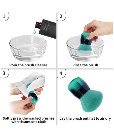 2 Pack Nail Art Dust Powder Remover Brushes - Soft Kabuki Cleaner & Foundation Brush for Makeup & Nail Arts - Buy Online on GoSupps.com