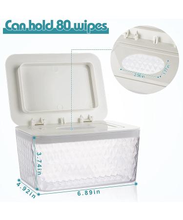 Jitnetiy Large Capacity Wipes Holder Dispenser Box - Dustproof, Freshness-Keeping Wipes Case with Lid (White) - Buy Online on GoSupps.com