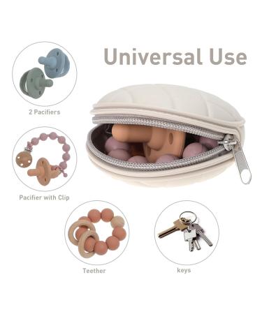 Silicone Pacifier Box for Babies | BPA-Free Pacifier Holder & Storage Case (Sand) - Buy Online on GoSupps.com