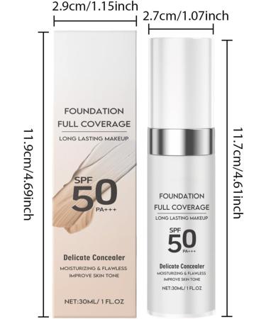  Chaies Liquid Foundation | Natural Beauty Concealer - Long-Lasting Concealer SPF 50 Suitable for All Skin Types - Buy Online on GoSupps.com