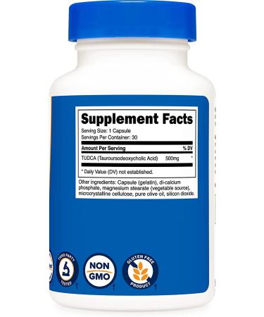 Nutricost Tudca 500 mg - 30 Capsules | Liver Support & Detox Supplement - Buy Online on GoSupps.com
