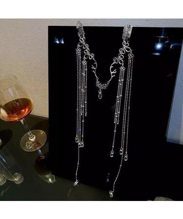 BSLVWG Ethnic style Headband Head Chain with Beaded Fairy Hair Forehead Chain Crystal Headband Face Curtain Hair Accessories for Womens and Girls (02) - Buy Online on GoSupps.com