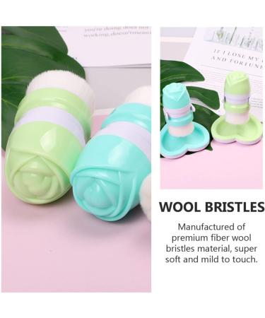 POPETPOP 1PC face Brush Facial Brush Manual Facial Brush face Scrub Brush Blackhead Scrubber Silicone scrubbers Facial Cleansing Brush Household Plastic abs Miss Storage Rack 11x8cm Green - Buy Online on GoSupps.com