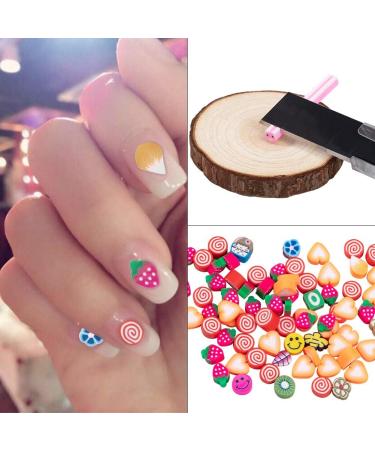 NBEADS 50PCS Mixed Polymer Clay Cane Slices Nail Art Stickers for Decoration - Buy Online on GoSupps.com