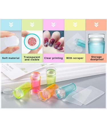 Nail Art Silicone Stamper & Scraper Kit - Elastic Nail Tool & Template for Perfect Manicure | International Shipping Available - Buy Online on GoSupps.com